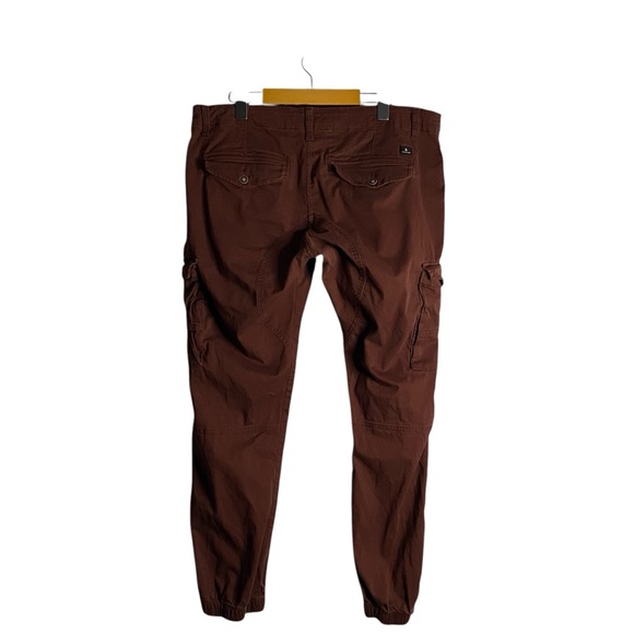 Jack & Jones Men's Red Tapered Cargo Jogger Pant - Picture 7 of 7
